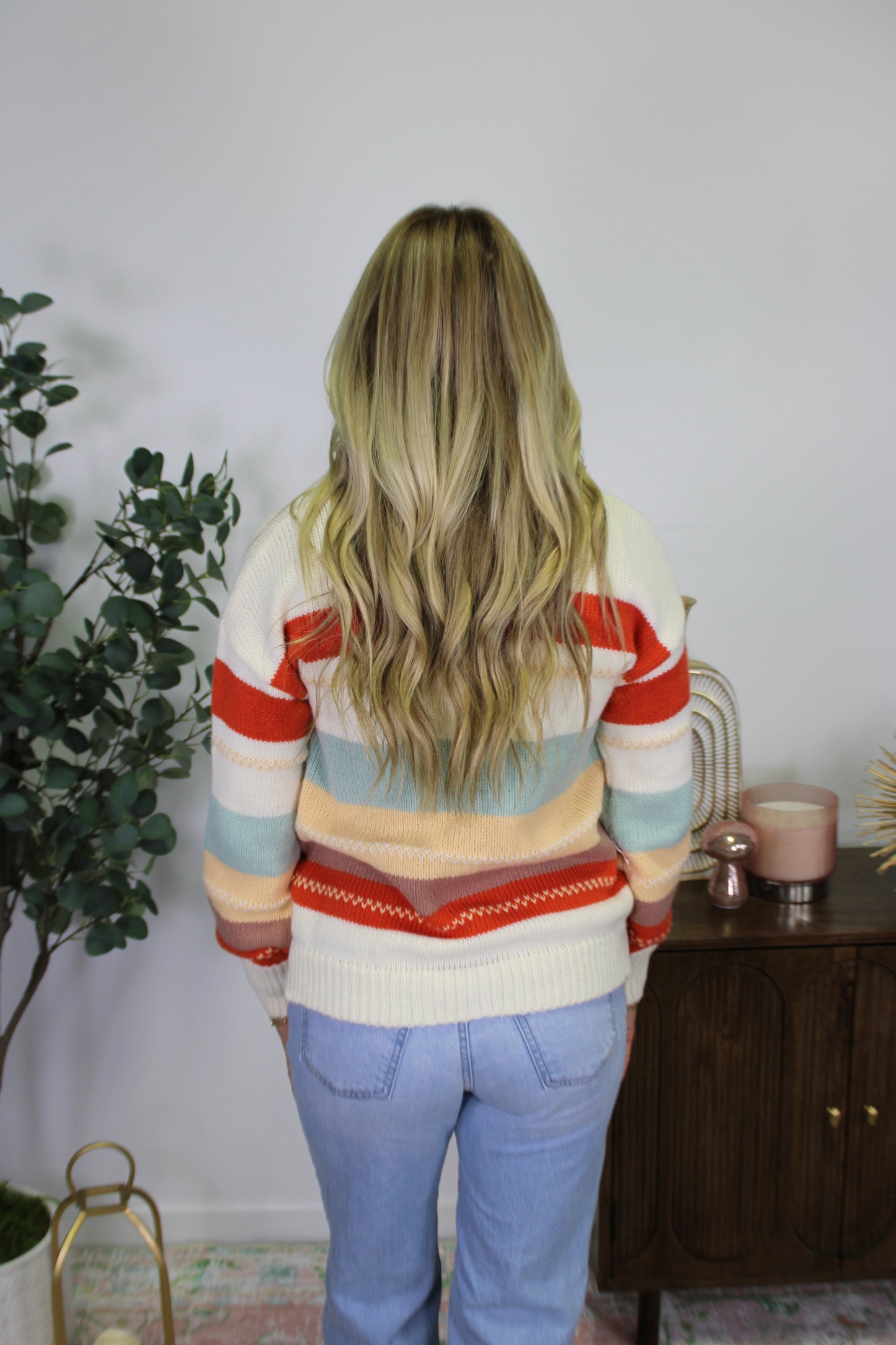 Boho Striped Sweater September.