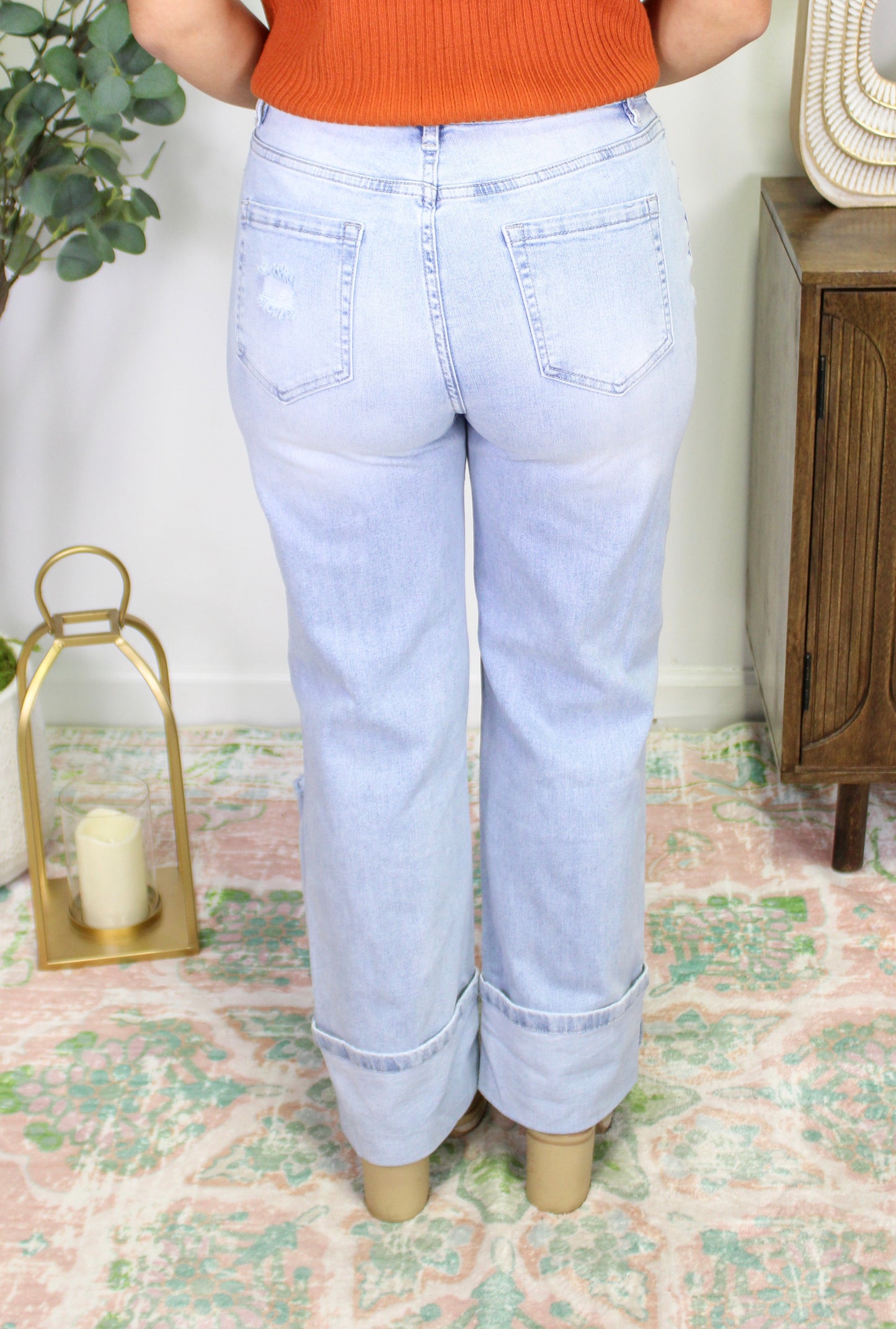 Vintage Distressed Flare Jeans September.