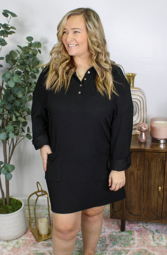 Black Plus Size Sweater Dress September.